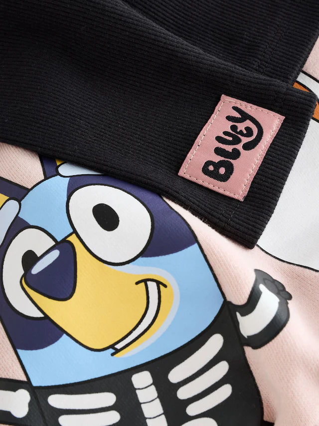 |Girl| Conjunto De Moletom e Leggings Rosa e Azul Para Halloween (12 meses a 7 anos)