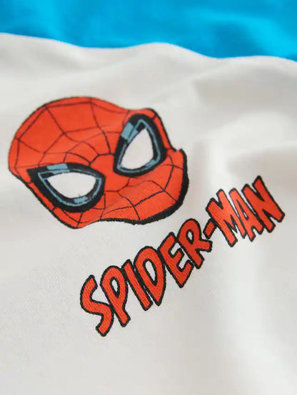 |Boy| Camiseta De Manga Comprida Do Homem-Aranha Branca/Azul/Vermelha (12 meses a 8 anos)
