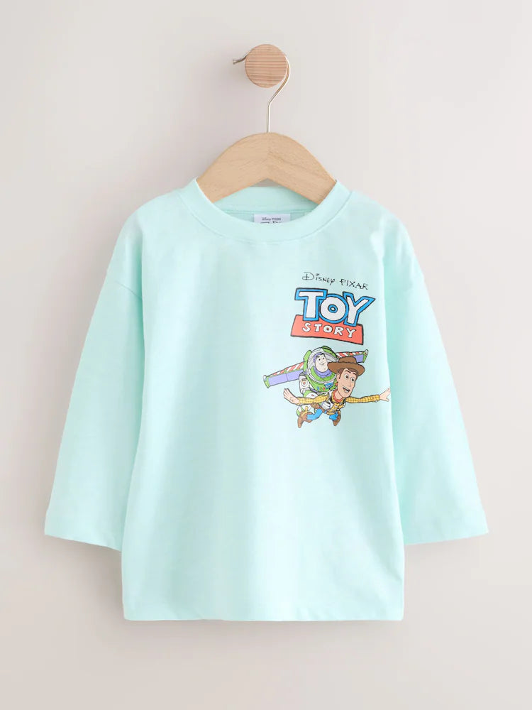 |Boy| Camiseta Manga Comprida Azul Claro Toy Story (3 meses a 8 anos)