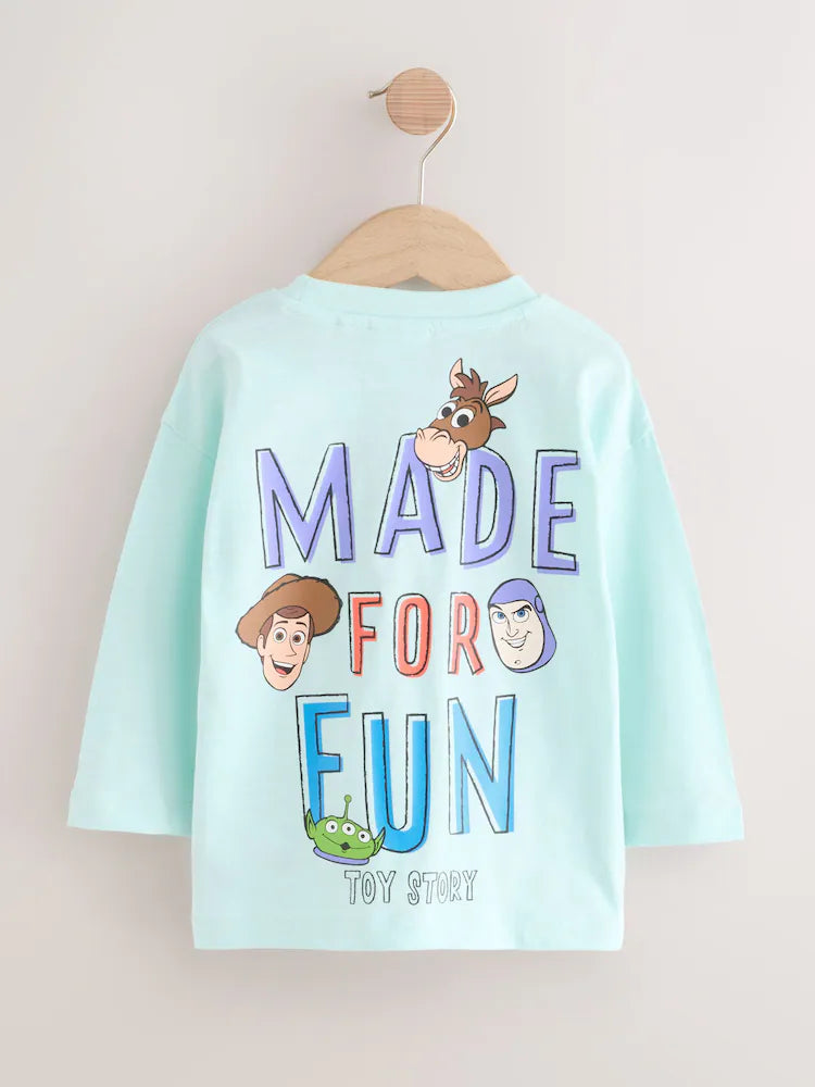 |Boy| Camiseta Manga Comprida Azul Claro Toy Story (3 meses a 8 anos)