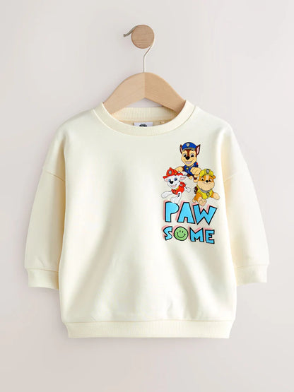 |Boy| Moletom Da Patrulha Canina Branco (9 meses a 8 anos)