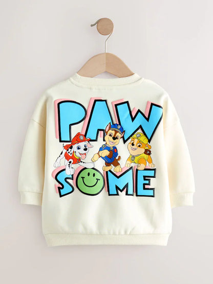 |Boy| Moletom Da Patrulha Canina Branco (9 meses a 8 anos)