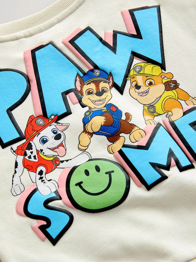 |Boy| Moletom Da Patrulha Canina Branco (9 meses a 8 anos)