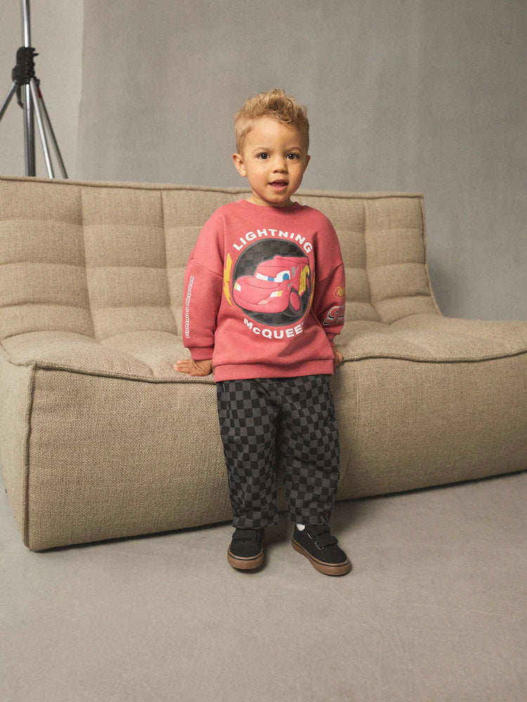 |Boy| Conjunto De Moletom e Calça De Moletom Red Charcoal Cars Crew (9 meses a 8 anos)
