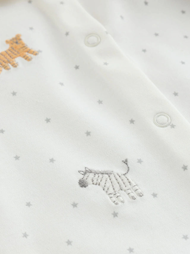 |BabyBoy| Pacote Com 3 Macacões De Dormir White Ground (0-2 anos)