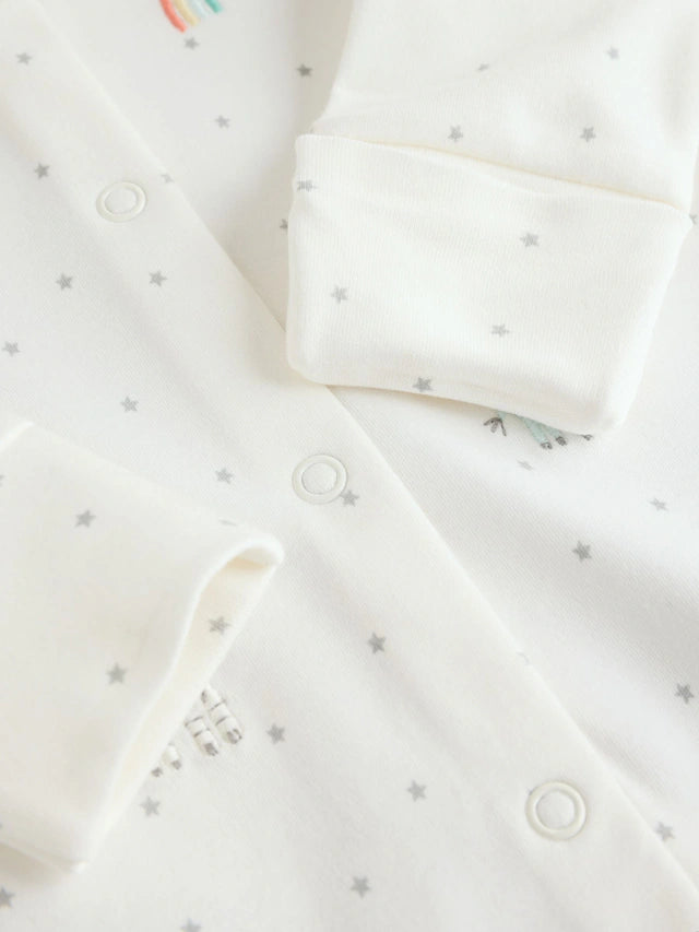 |BabyBoy| Pacote Com 3 Macacões De Dormir White Ground (0-2 anos)