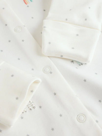 |BabyBoy| Pacote Com 3 Macacões De Dormir White Ground (0-2 anos)