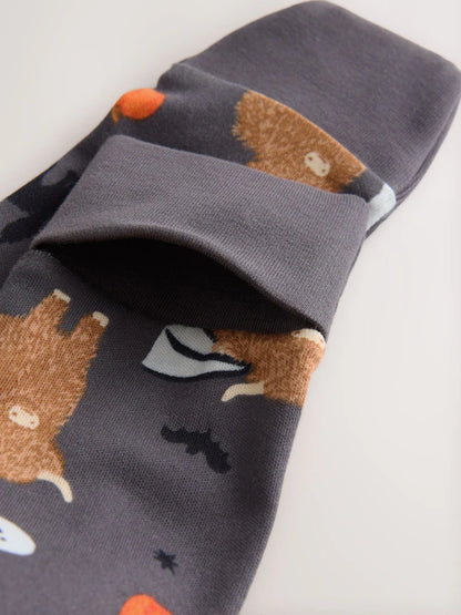 |BabyBoy| Macacão De Dormir Preto Com Zíper e Estampa De Halloween Hamish Baby (0 meses a 3 anos)