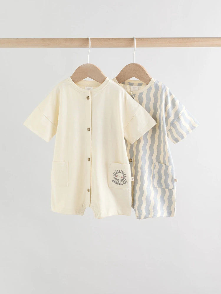 |BabyBoy| Macacão Infantil Listrado Minerals, Pacote com 2