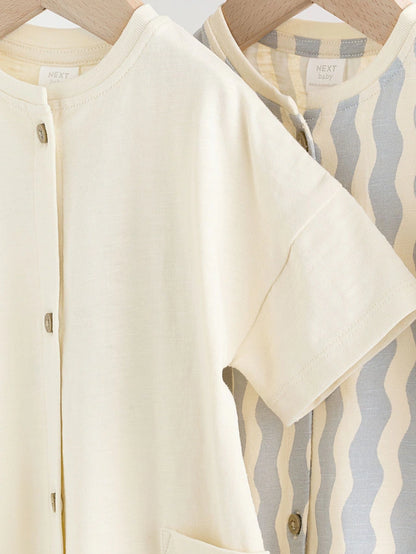 |BabyBoy| Macacão Infantil Listrado Minerals, Pacote com 2