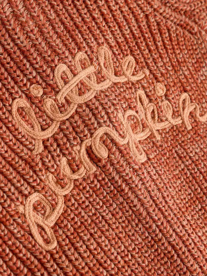 |BabyBoy| Cardigan De Bebê Com Slogan 100% Algodão, Abóbora Laranja Pequena