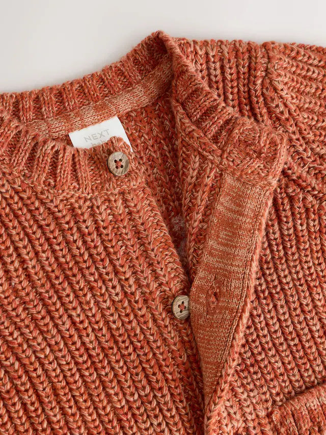 |BabyBoy| Cardigan De Bebê Com Slogan 100% Algodão, Abóbora Laranja Pequena