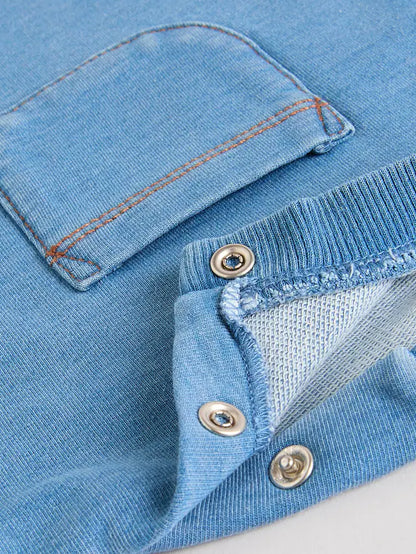 |BabyBoy| Pacote Com 2 Macacões Jeans Para Bebê