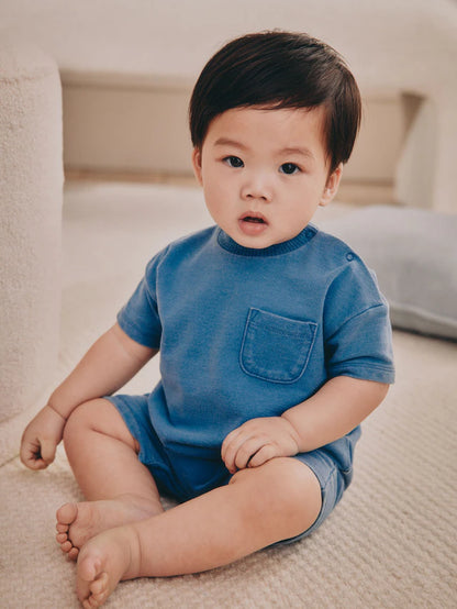 |BabyBoy| Pacote Com 2 Macacões Jeans Para Bebê