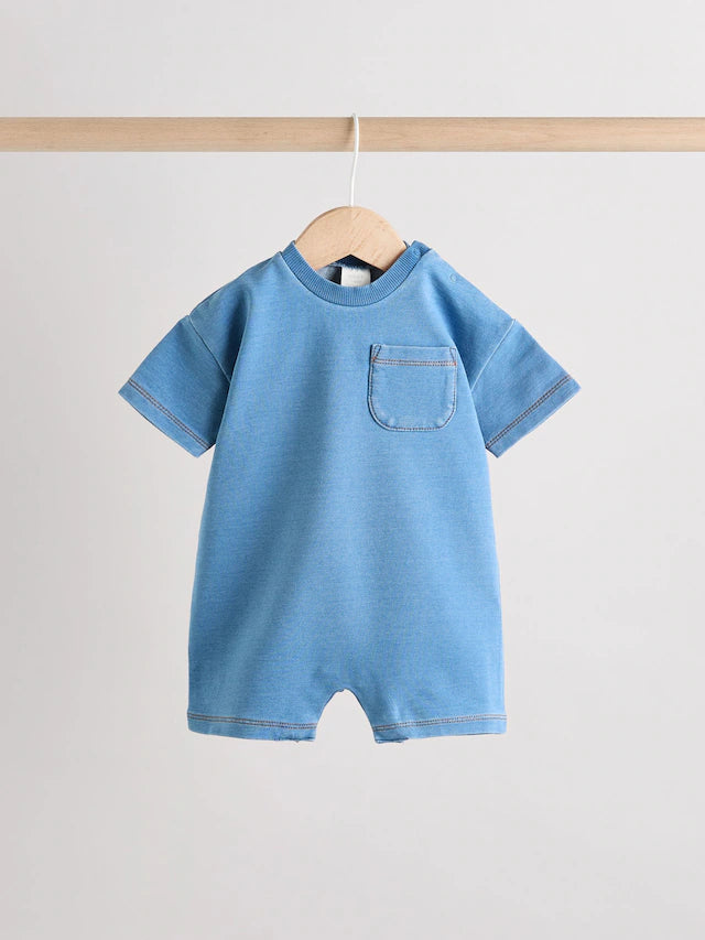 |BabyBoy| Pacote Com 2 Macacões Jeans Para Bebê