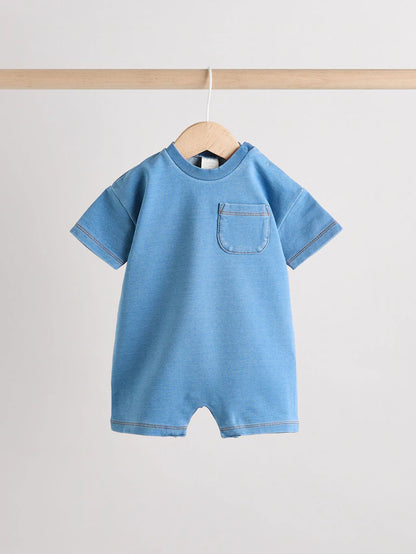 |BabyBoy| Pacote Com 2 Macacões Jeans Para Bebê