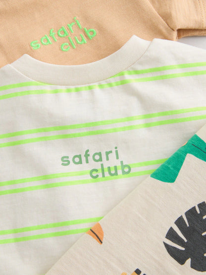|BabyBoy| Conjunto De 6 Peças De Blusas e Shorts Para Bebê Green Tiger