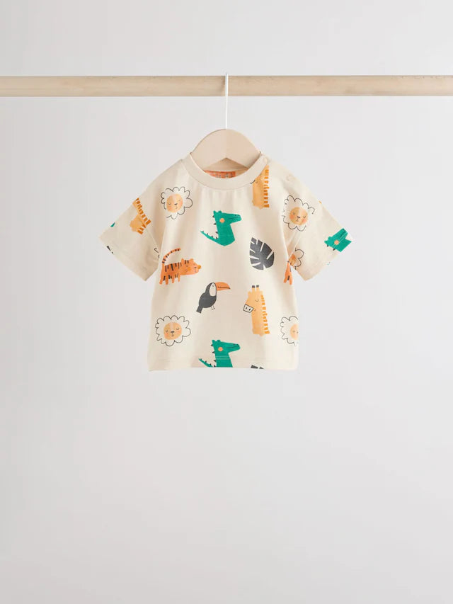 |BabyBoy| Conjunto De 6 Peças De Blusas e Shorts Para Bebê Green Tiger