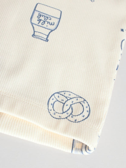 |BabyBoy| Conjunto De 6 Peças de Blusas e Leggings Para Bebês Blue Milk Club (0 meses a 3 anos) (3 meses a 8 anos)