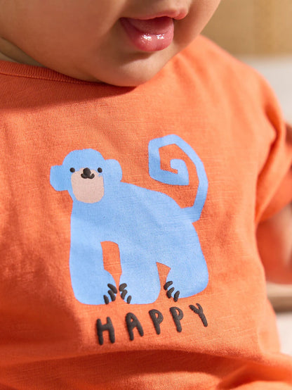 |BabyBoy| Conjunto De Camiseta e Shorts Vermelho Para Bebê