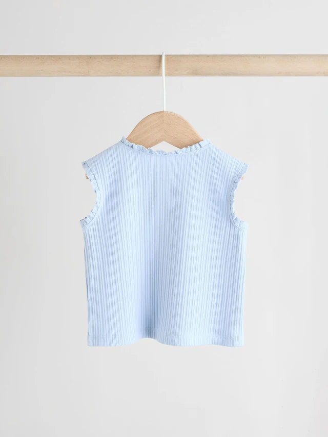 |BabyBoy| Conjunto De Blusa e Leggings Sem Mangas Azul Para Bebê