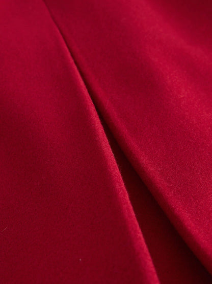 |Girl| Casaco Com Capuz e Detalhe De Laço Vermelho e Lã (3 meses a 10 anos)