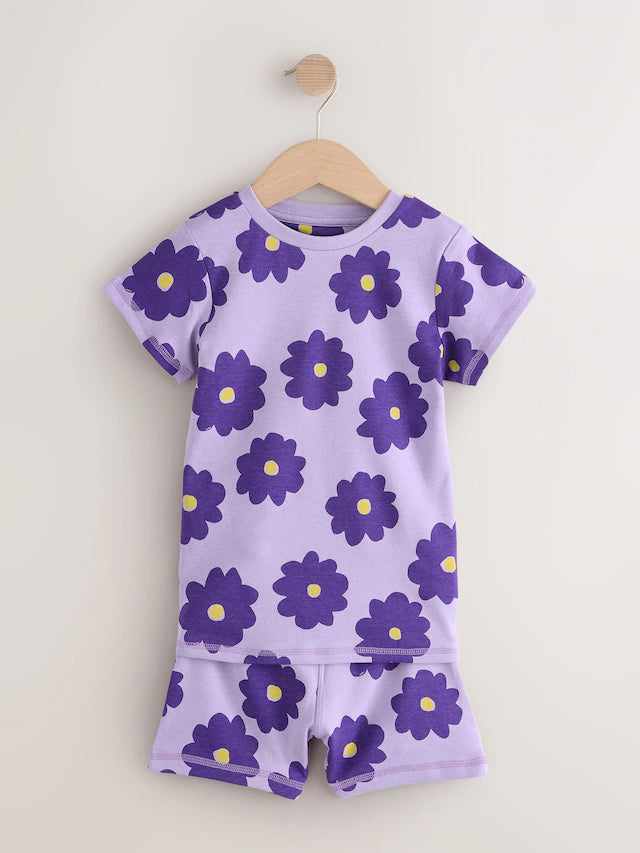 |Girl| Pacote Com 3 Pijamas Curtos Roxos/Verdes (9 meses a 12 anos)