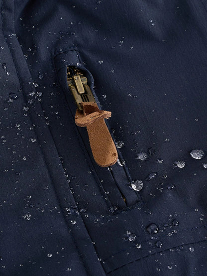 |Boy| Casaco Parka Impermeável Azul Marinho Com Forro Borg (3 meses a 7 anos)