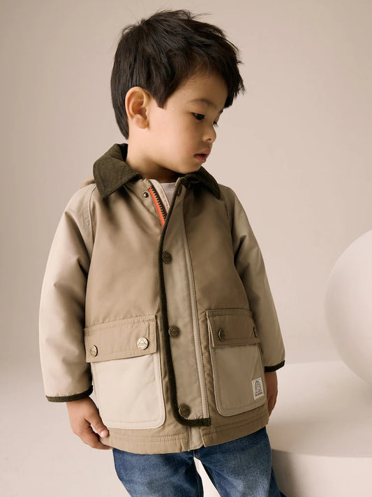 |Boy| Casaco Com Capuz e Gola De Cordão Neutro (3 meses a 7 anos)