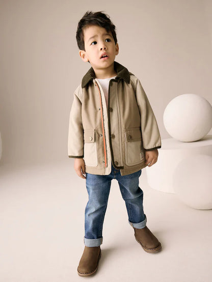 |Boy| Casaco Com Capuz e Gola De Cordão Neutro (3 meses a 7 anos)