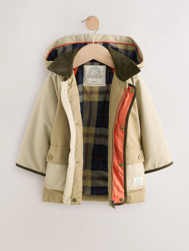 |Boy| Casaco Com Capuz e Gola De Cordão Neutro (3 meses a 7 anos)