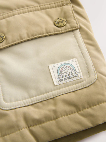 |Boy| Casaco Com Capuz e Gola De Cordão Neutro (3 meses a 7 anos)