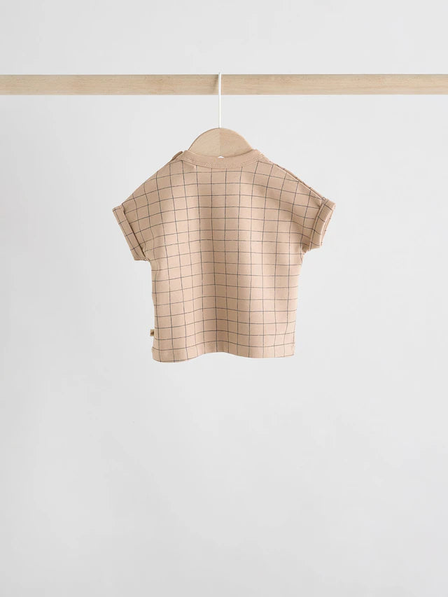 |BabyBoy| Conjunto Com 4 Camisetas De Manga Curta Neutras Para Bebês (0 meses a 2 anos)