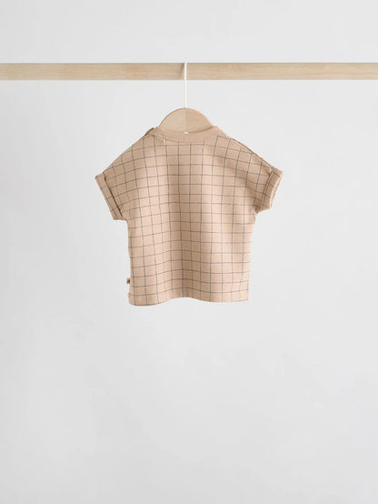 |BabyBoy| Conjunto Com 4 Camisetas De Manga Curta Neutras Para Bebês (0 meses a 2 anos)