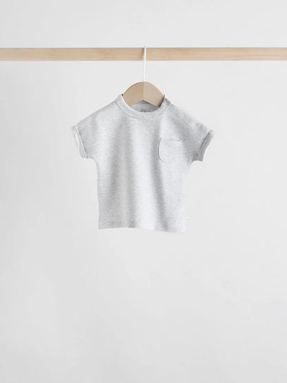|BabyBoy| Conjunto Com 4 Camisetas De Manga Curta Neutras Para Bebês (0 meses a 2 anos)