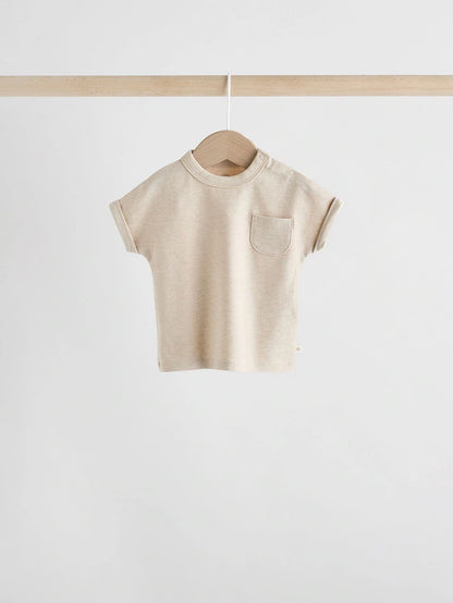 |BabyBoy| Conjunto Com 4 Camisetas De Manga Curta Neutras Para Bebês (0 meses a 2 anos)