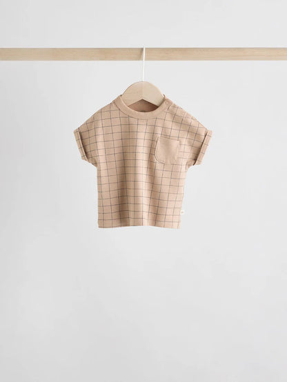 |BabyBoy| Conjunto Com 4 Camisetas De Manga Curta Neutras Para Bebês (0 meses a 2 anos)