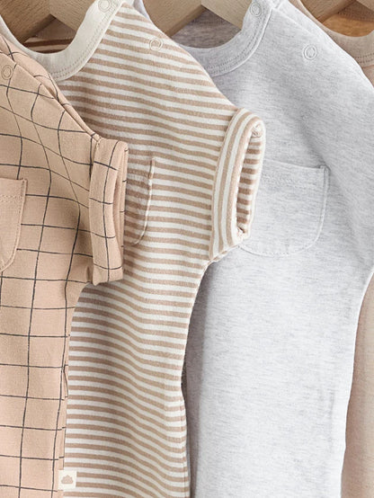 |BabyBoy| Conjunto Com 4 Camisetas De Manga Curta Neutras Para Bebês (0 meses a 2 anos)