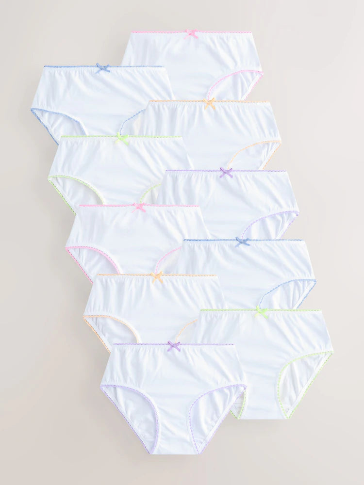 |BigGirl| Pacote Com 10 Calcinhas De Renda Com Contraste De Coração (1,5 a 16 anos)