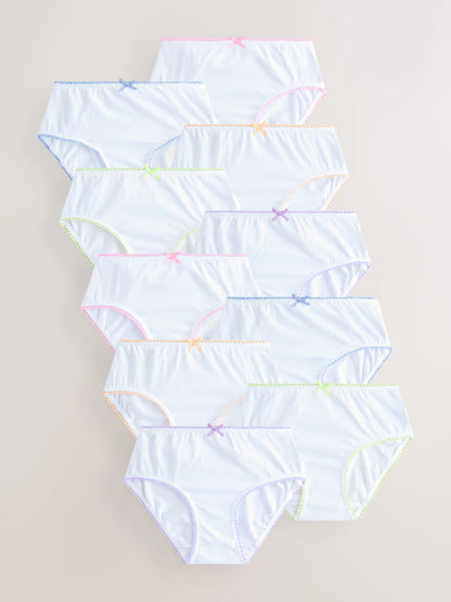 |BigGirl| Pacote Com 10 Calcinhas De Renda Com Contraste De Coração (1,5 a 16 anos)