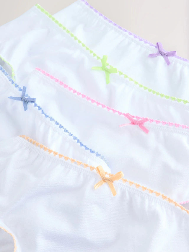 |BigGirl| Pacote Com 10 Calcinhas De Renda Com Contraste De Coração (1,5 a 16 anos)