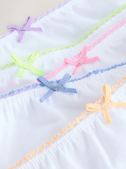 |BigGirl| Pacote Com 10 Calcinhas De Renda Com Contraste De Coração (1,5 a 16 anos)