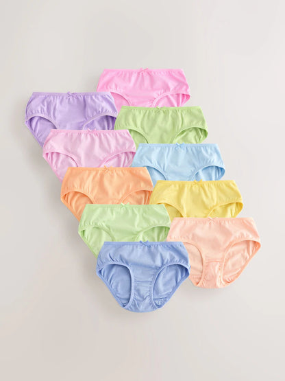 |BigGirl| Cuecas Laranja/Rosa, Pacote com 10 (1,5 a 16 anos)