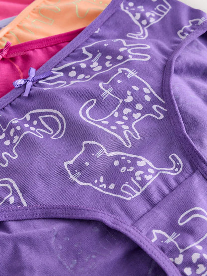 |BigGirl| Cuecas Rosa/Roxas, Pacote Com 10 (1,5 a 16 anos)