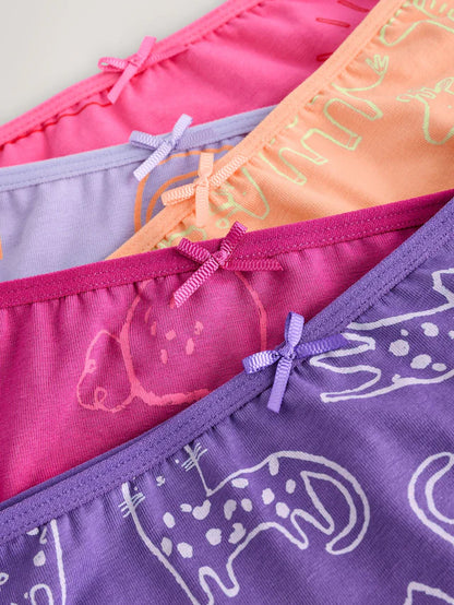 |BigGirl| Cuecas Rosa/Roxas, Pacote Com 10 (1,5 a 16 anos)