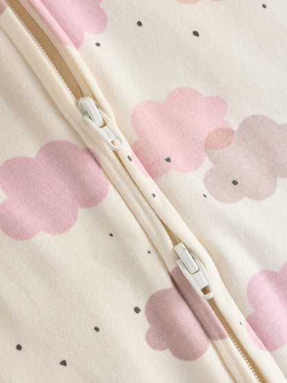 |BabyGirl| Macacão Sem Pés Com Zíper Bidirecional Rosa Para Bebês, Pacote com 4 (0 meses a 3 anos)