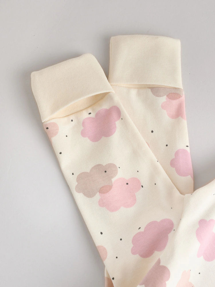 |BabyGirl| Macacão Sem Pés Com Zíper Bidirecional Rosa Para Bebês, Pacote com 4 (0 meses a 3 anos)