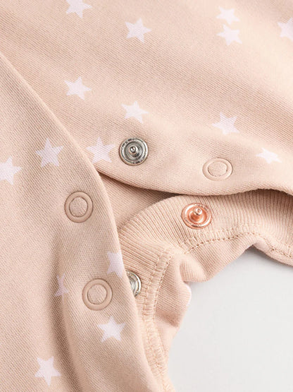 |BabyGirl| Pacote Com 7 Macacões De Dormir Rosa Para Bebês (0 meses a 3 anos)