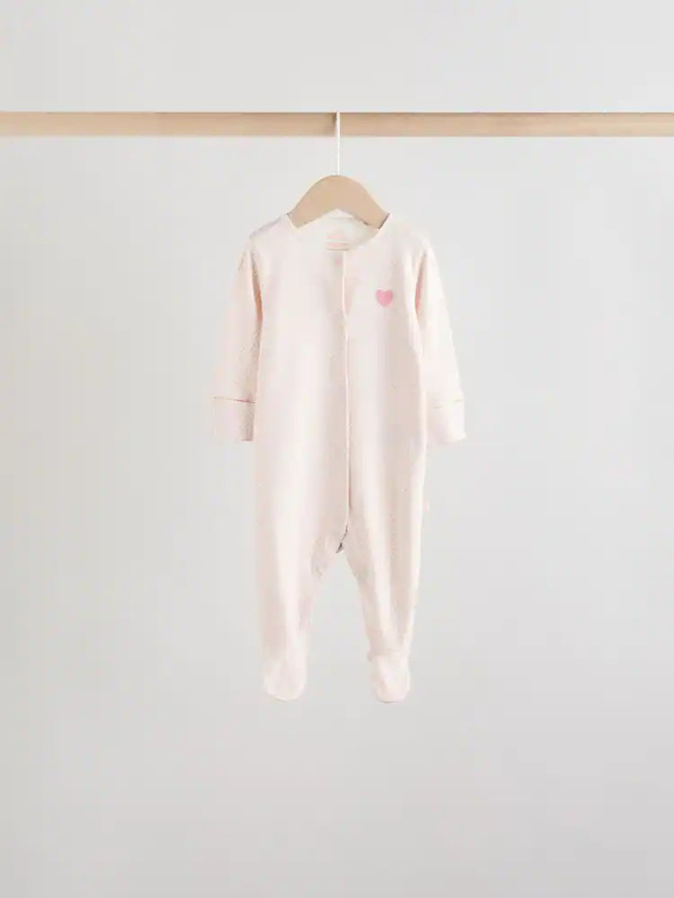 |BabyGirl| Pacote Com 7 Macacões De Dormir Rosa Para Bebês (0 meses a 3 anos)