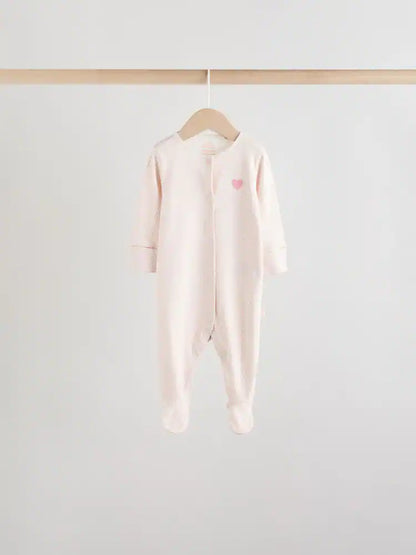 |BabyGirl| Pacote Com 7 Macacões De Dormir Rosa Para Bebês (0 meses a 3 anos)